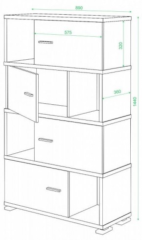 Тумба комбинированная СБ-30/4 в Урае - uray.mebel24.online | фото 2