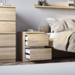 Тумба МАЛЬТА с двумя выдвижными ящиками, цвет Дуб Сонома в Урае - uray.mebel24.online | фото 4