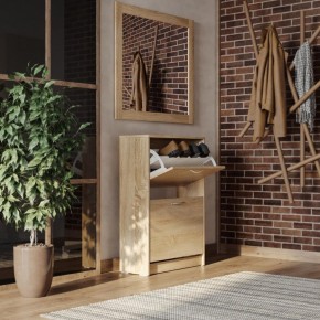 Тумба ОРИОН с двумя полками для обуви, цвет Дуб Сонома в Урае - uray.mebel24.online | фото 4