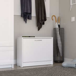 Тумба ОРИОН с одной полкой для обуви, цвет белый в Урае - uray.mebel24.online | фото 4