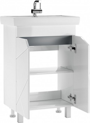 Тумба под умывальник "Томь 60" Vector без ящика Домино (DV6602T) в Урае - uray.mebel24.online | фото 3