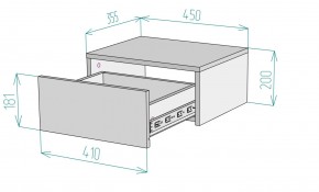 Тумба подвесная прикроватная K209 в Урае - uray.mebel24.online | фото 2