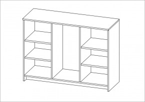 Тумба СИРИУС двухдверная с тремя ящиками, цвет белый в Урае - uray.mebel24.online | фото 3