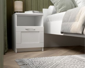 Тумба СИРИУС прикроватная с одним ящиком, цвет белый в Урае - uray.mebel24.online | фото
