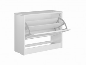 Тумба СИРИУС с откидной полкой для обуви, цвет белый в Урае - uray.mebel24.online | фото 3