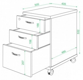 Тумбочка Домино ТС-2 в Урае - uray.mebel24.online | фото 2