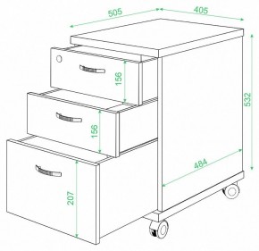 Тумбочка Домино ТС-2 в Урае - uray.mebel24.online | фото 2