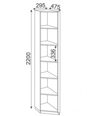 Угловая секция Глэдис М25 (Дуб Золотой/Цемент светлый) в Урае - uray.mebel24.online | фото 2