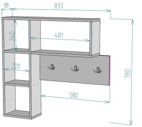Вешалка настенная для одежды V28 в Урае - uray.mebel24.online | фото 2