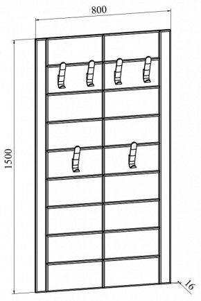 Вешалка настенная Изабель ИЗ-80 в Урае - uray.mebel24.online | фото 2