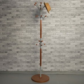 Вешалка-стойка Декарт Д-1 средне-коричневый/металлик в Урае - uray.mebel24.online | фото 6