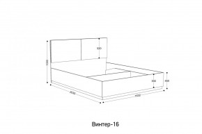 ВИНТЕР - 16 ПМ Кровать 1600 с ортопедом с ПМ НК в Урае - uray.mebel24.online | фото 2