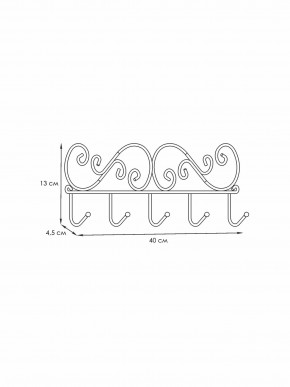 ВН 276 М Вешалка настенная "Кружева 5" Медный антик в Урае - uray.mebel24.online | фото 2