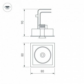 Встраиваемый светильник Arlight CL-SIMPLE-S80x80-9W Day4000 (BK, 45 deg) 026875 в Урае - uray.mebel24.online | фото 9