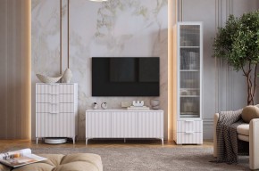 ЗЕФИР Гостиная К1 (белое дерево/белый муар) в Урае - uray.mebel24.online | фото 1