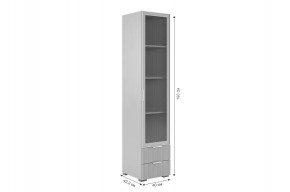 ЗЕФИР Гостиная К2 (белое дерево/черный муар) в Урае - uray.mebel24.online | фото 6