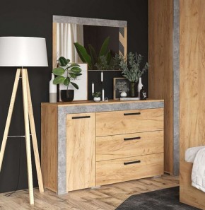 Зеркало Адель дуб крафт золотой/ателье светлое в Урае - uray.mebel24.online | фото 2
