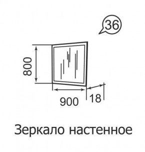 Зеркало настенное Ника-Люкс 36 в Урае - uray.mebel24.online | фото 2